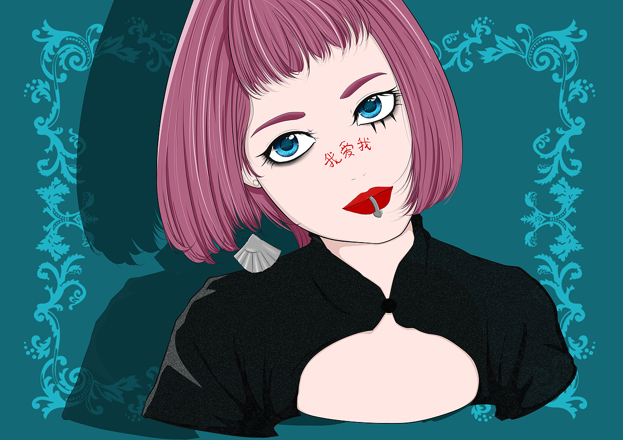 哥特萝莉（图ZMjA4NTgzNDU2） - 创作习作 - 站酷设计师枫银原创素材 - 站酷ZCOOL