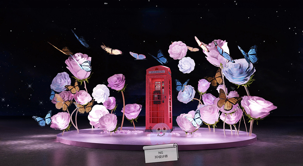 户外春季主题美陈点位设计3D效果图（图ZMjk0MDY1NzM2） - 场景 - 站酷设计师3D设计师NG男原创素材 - 站酷ZCOOL