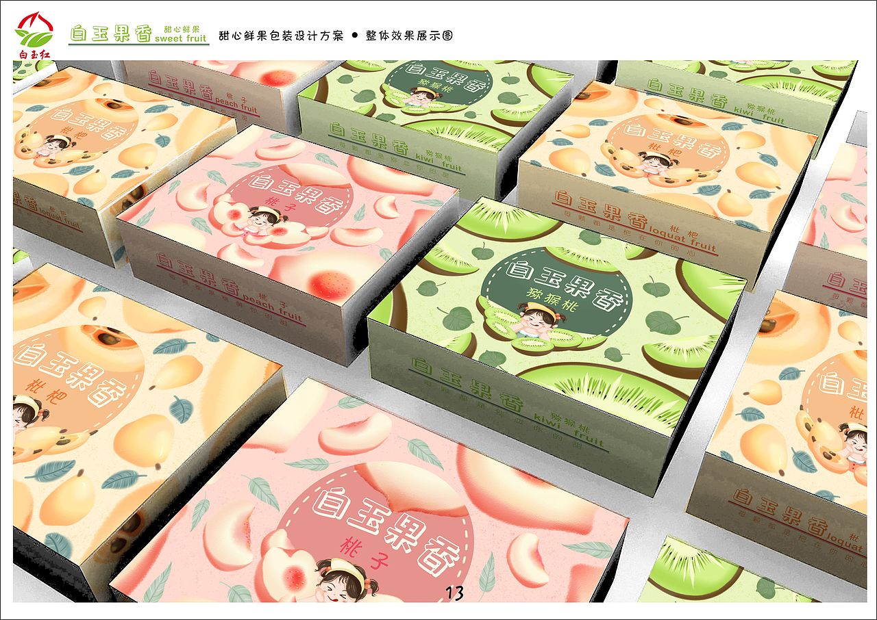 白玉果香——甜心鲜果(鲜果包装设计)