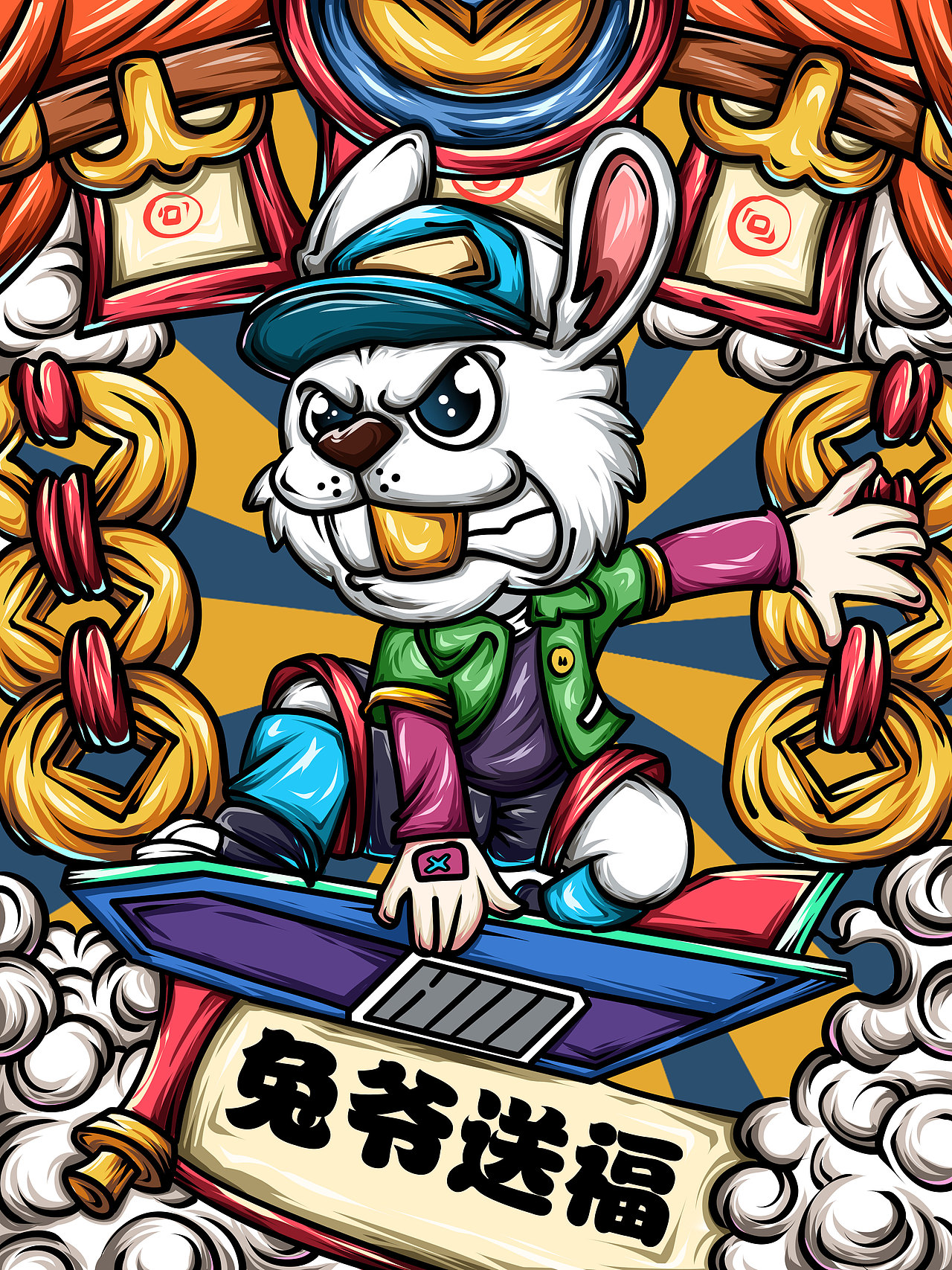 国潮/涂鸦街头商业插画集合（图ZMjc3MTQ4MTgw） - 商业插画 - 站酷设计师插画师Joker原创素材 - 站酷ZCOOL