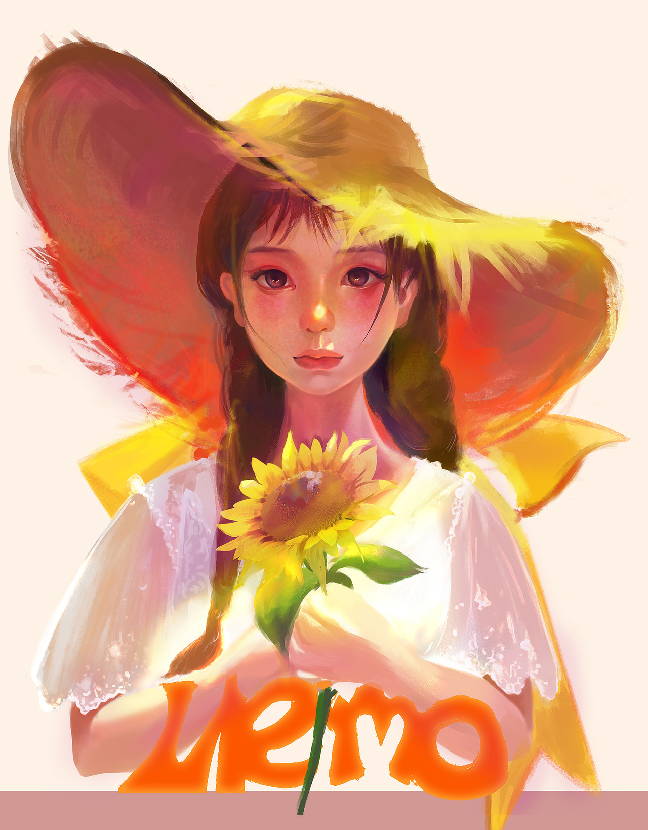 向日葵女孩（图ZMTEyMzY2NDA0） - 新锐潮流插画 - 站酷设计师wulingzi_0原创素材 - 站酷ZCOOL
