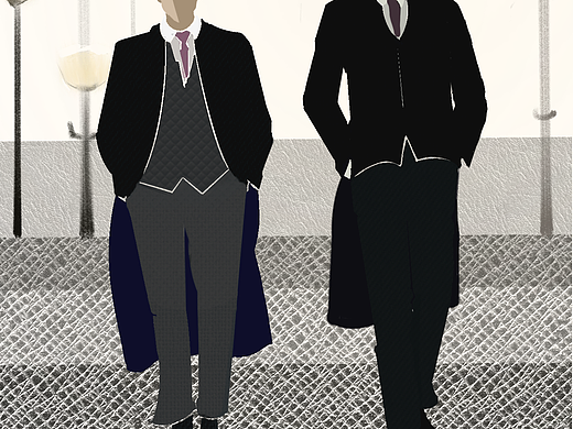 谢尔比兄弟—极简插画