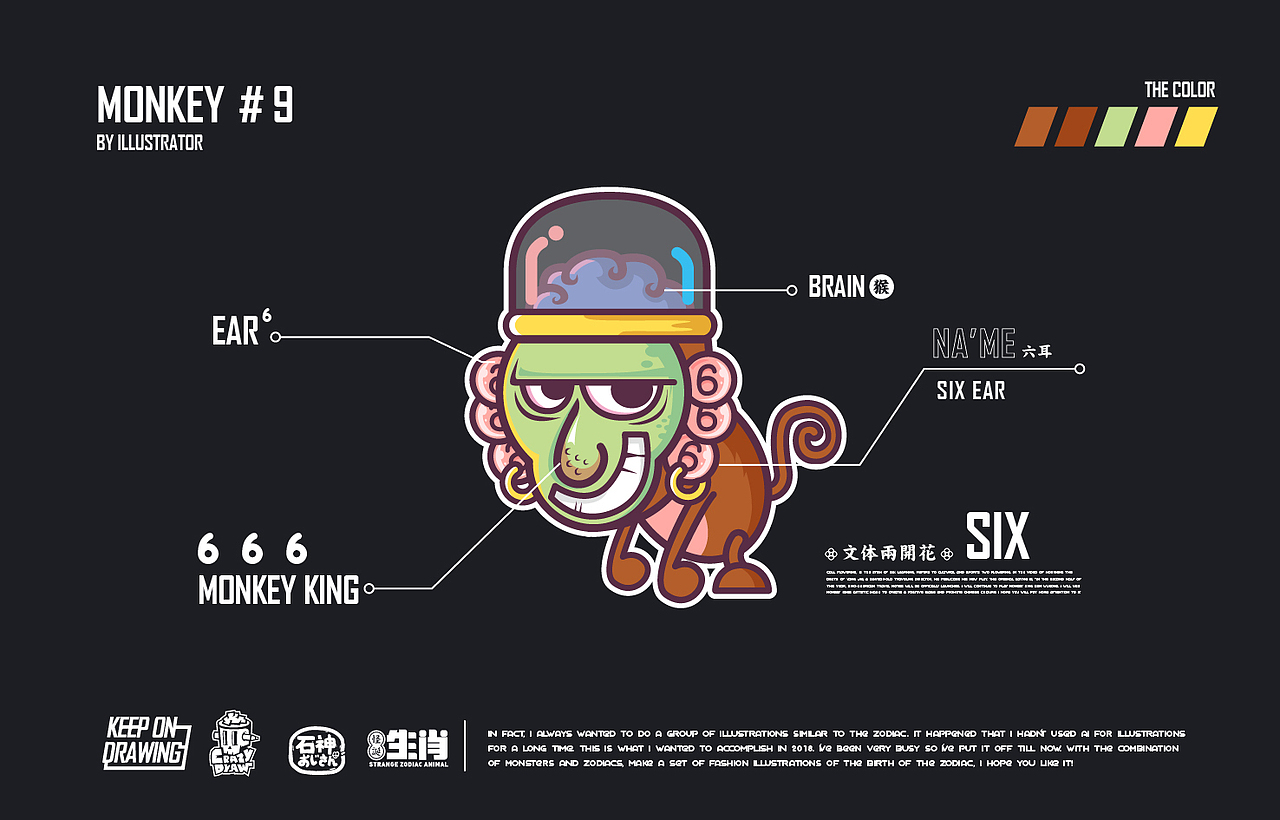 怪诞生肖（图ZMTQ3NDYyODIw） - 新锐潮流插画 - 站酷设计师石神大叔Rega原创素材 - 站酷ZCOOL