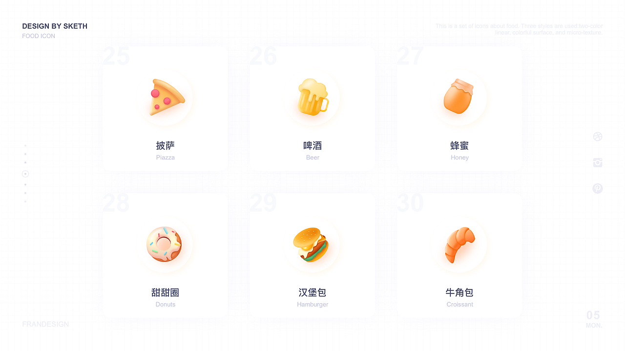 「Icon Design」36个食物图标设计与动效包装（图ZMjE4OTQ1OTM2） - 图标 - 站酷设计师ItsFrank原创素材 - 站酷ZCOOL