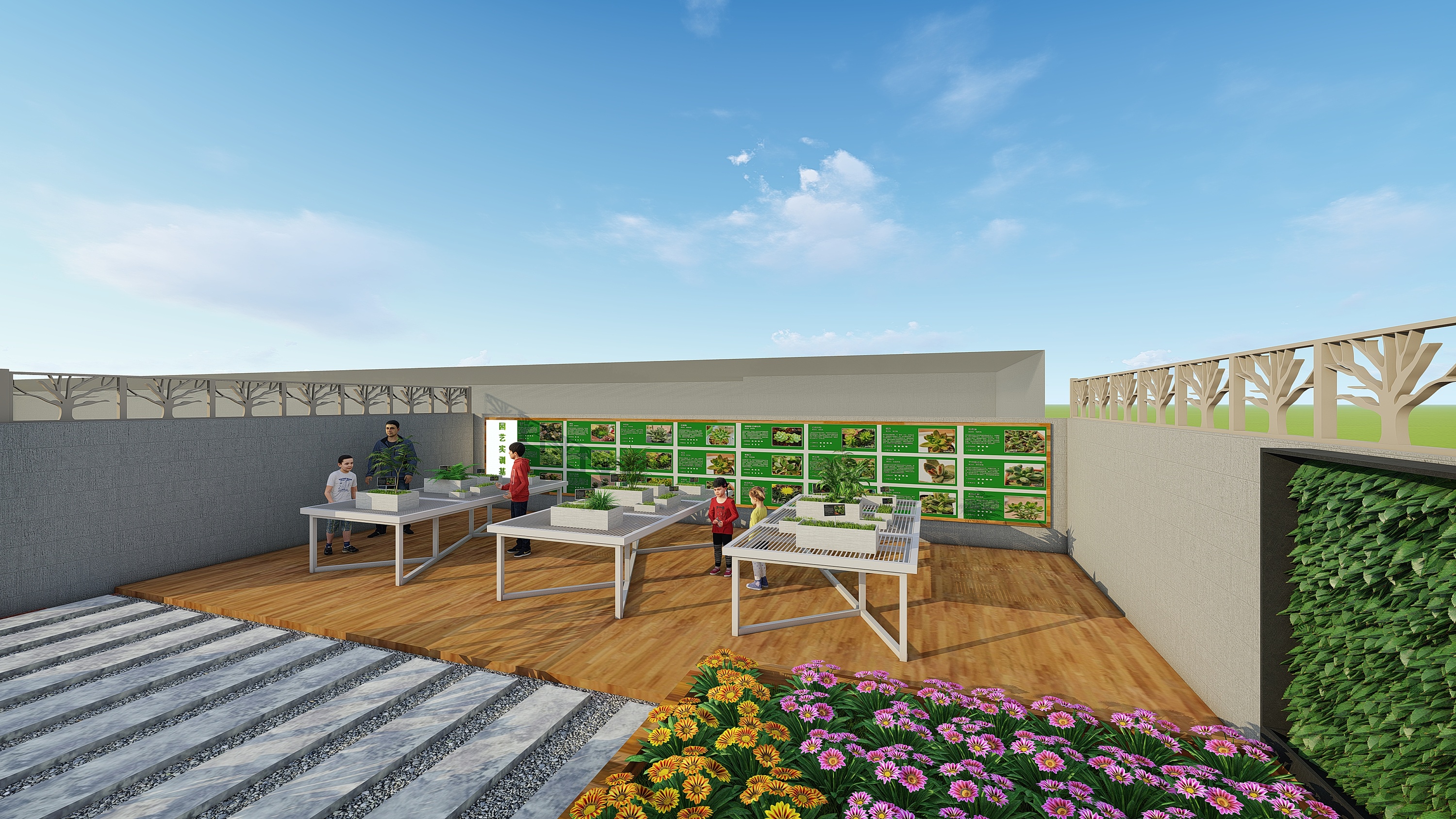 屋顶花园景观方案效果图|三维|建筑/空间|九层之台 - 原创作品 - 站酷 (ZCOOL)