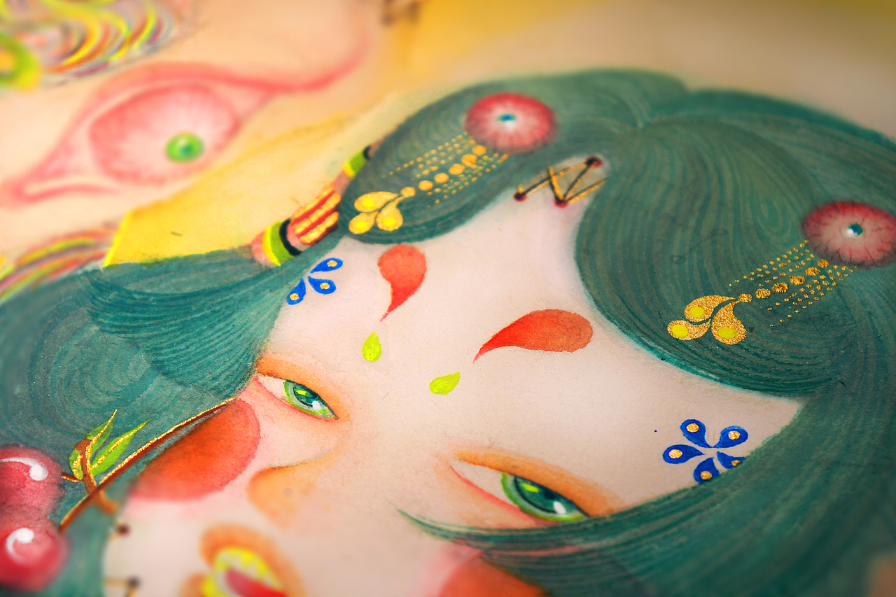 《如幻星.岁三百山蛟童女.祭月娥》白中南颜彩—人川集