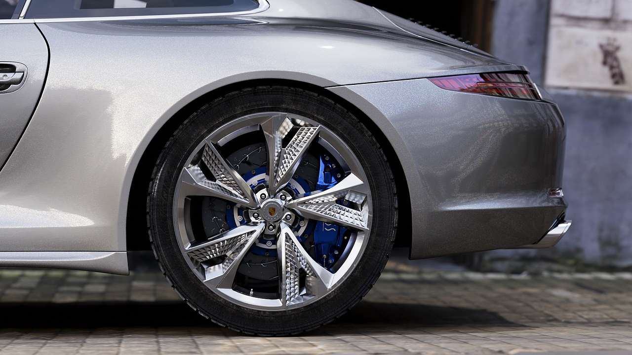 Porsche 91111 保时时时捷加长版 - Blender渲染