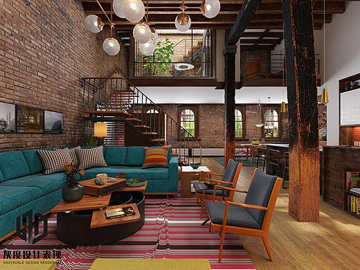 临摹实景纽约loft公寓