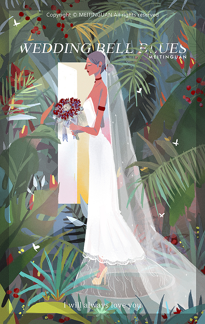 Wedding Bell Blues（图ZMTE1MzEyMDc2） - 商业插画 - 站酷设计师MEITINGUAN原创素材 - 站酷ZCOOL