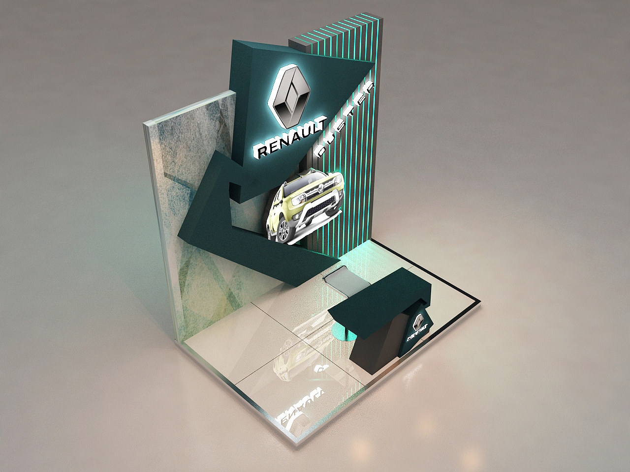 小展位3D设计效果图
