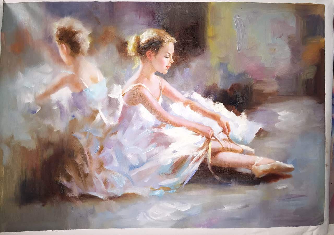 油画创意油风景油欧美风油画复古油画山水油画