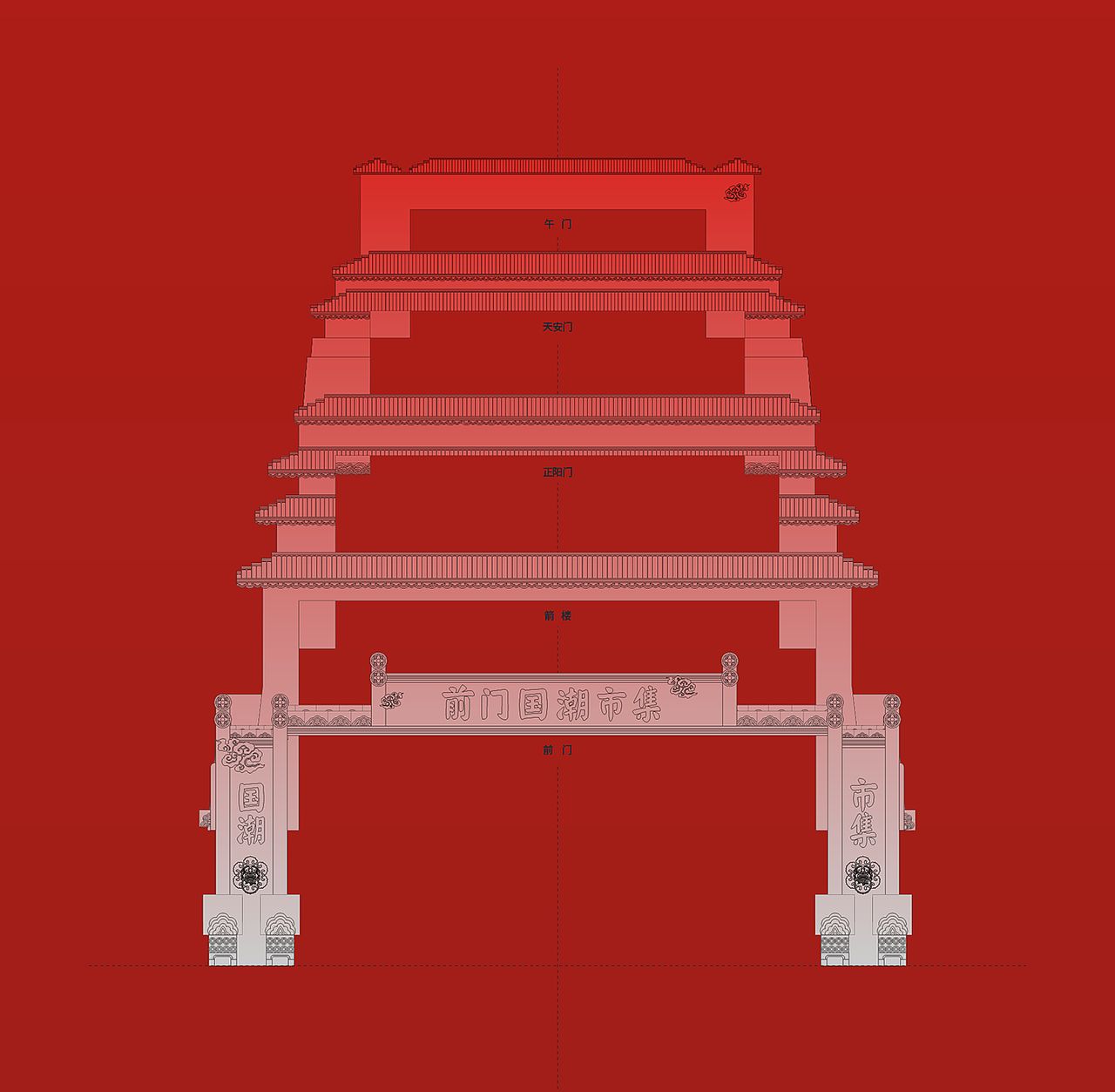 前门国潮市集门头设计（图ZMjM2MDUwNzM2） - 宣传物料 - 站酷设计师陳麟原创素材 - 站酷ZCOOL
