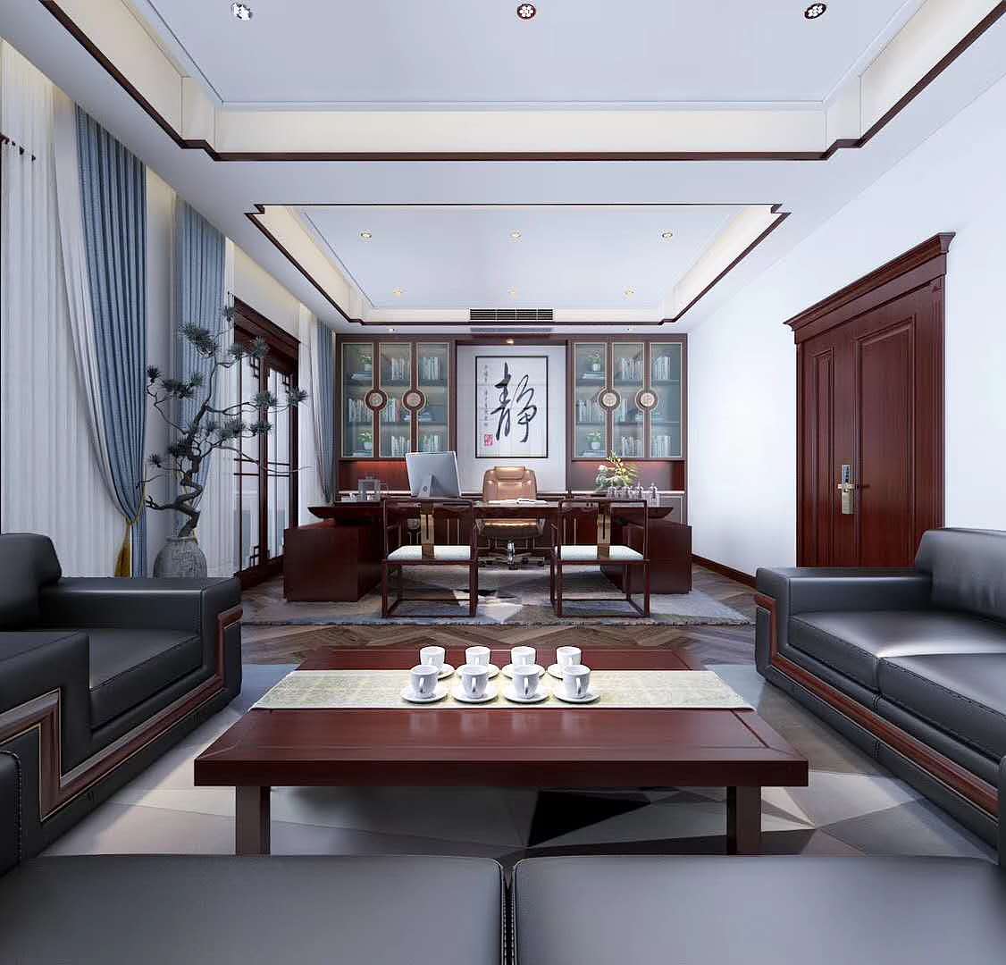 新中式客厅餐厅 书房娱乐室（图ZMjAzODgxMDAw） - 家装设计 - 站酷设计师1992效果图汉堡原创素材 - 站酷ZCOOL