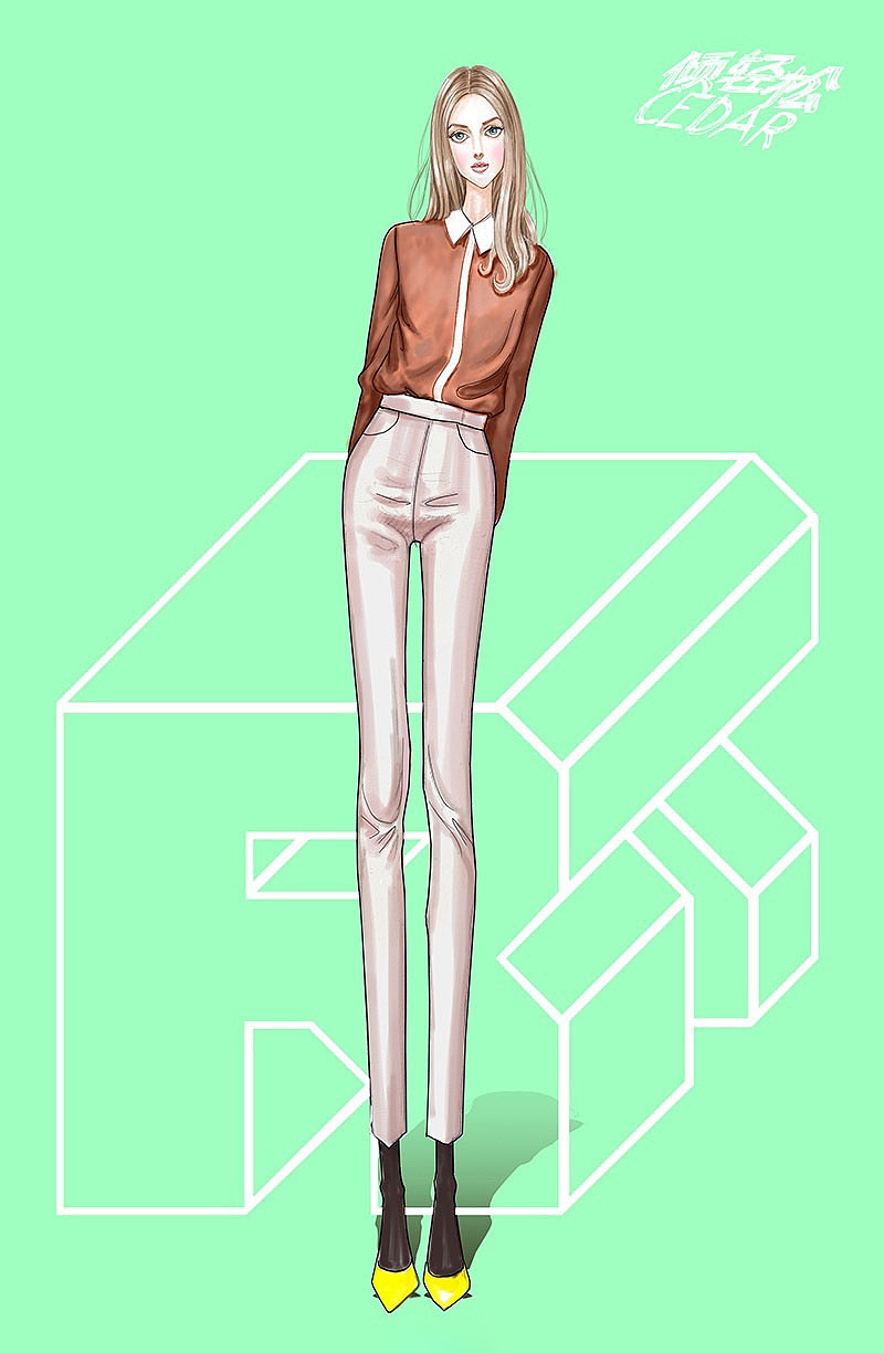 服装插画（图ZMjk4OTAwMDA=） - 休闲/流行服饰 - 站酷设计师倾轻松原创素材 - 站酷ZCOOL