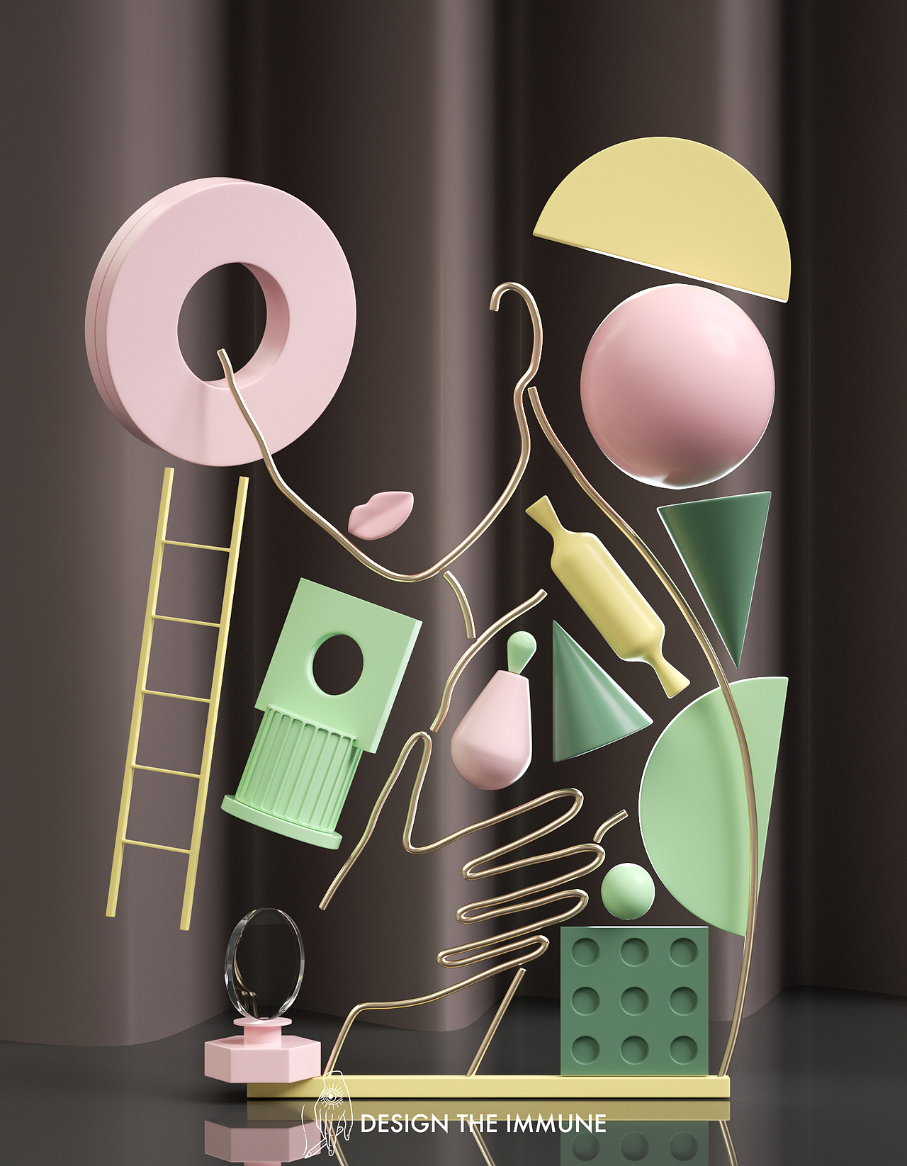 几何抽象人物|三维|其他三维|设计免疫city - 原创作品 - 站酷 (zcool