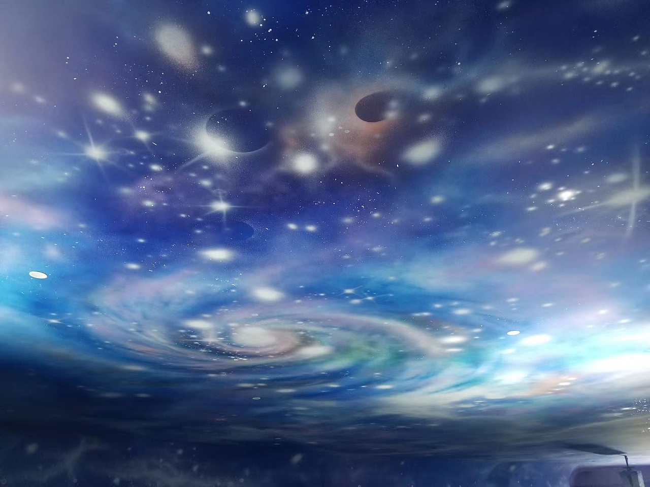 星空蓝天白云墙体彩绘（图ZMjE1MTA0NzI4） - 绘画 - 站酷设计师杭州墙艺彩绘原创素材 - 站酷ZCOOL