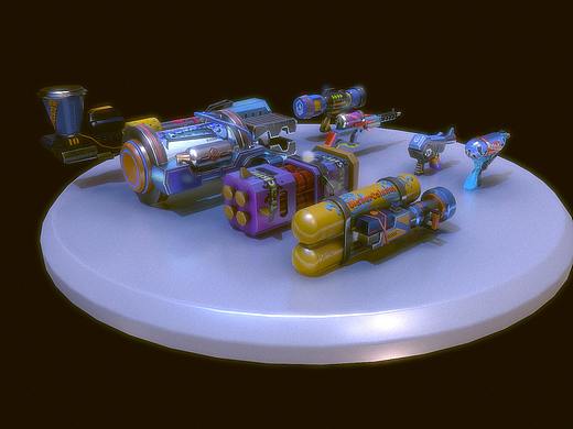 自制卡通风格的水枪