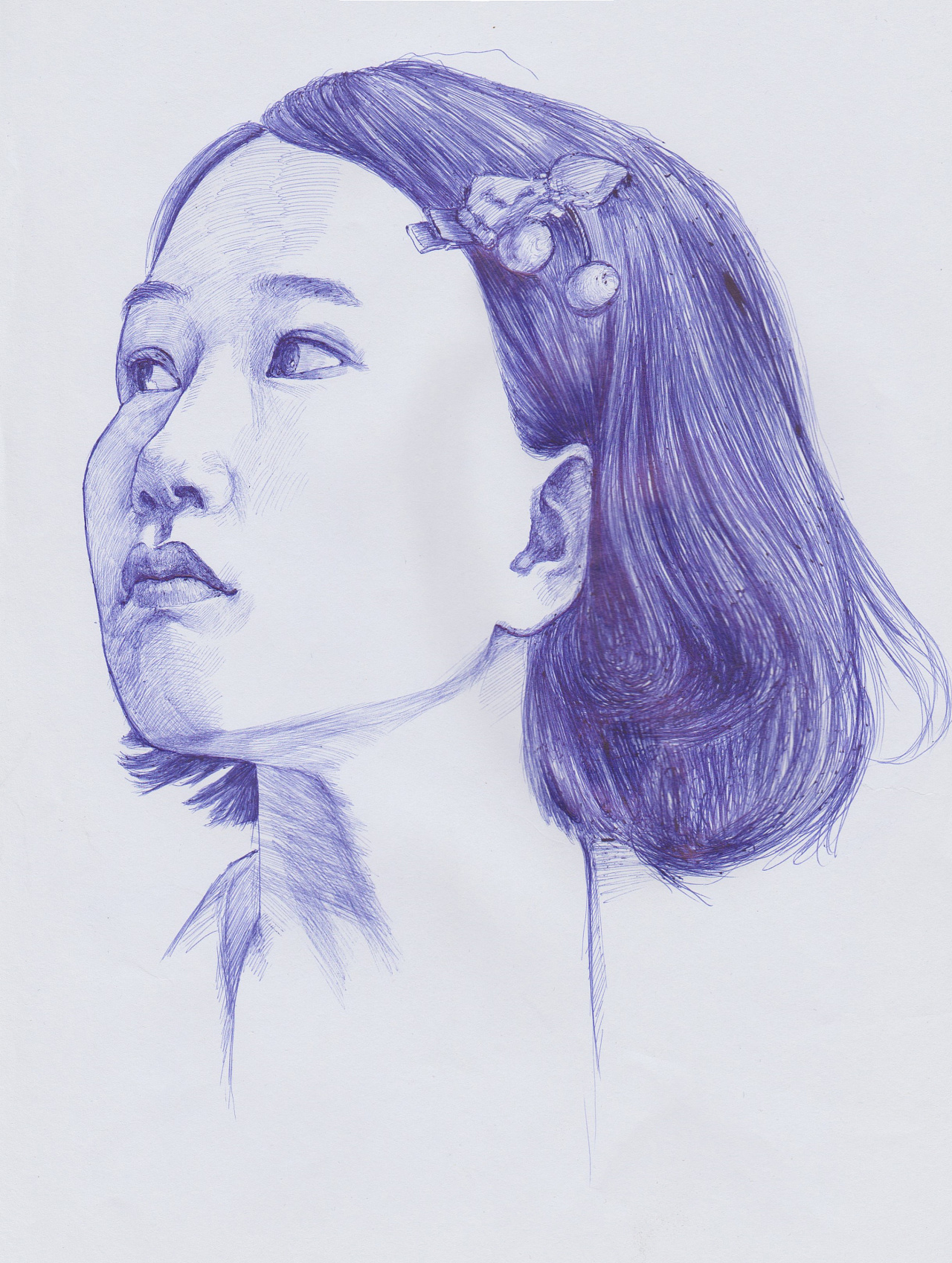 几张圆珠笔肖像