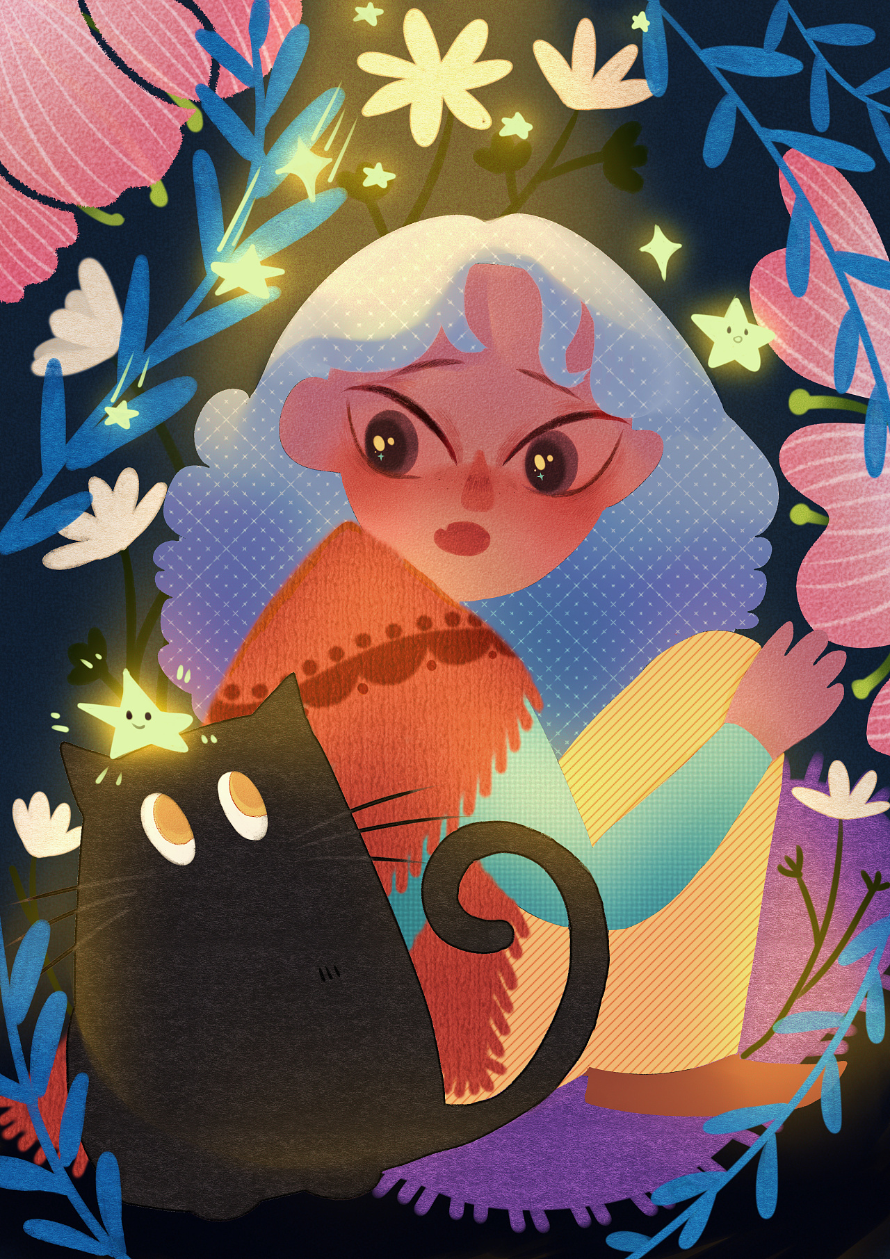 夜灯|插画|商业插画|划蒜 - 原创作品 - 站酷 (zcool)