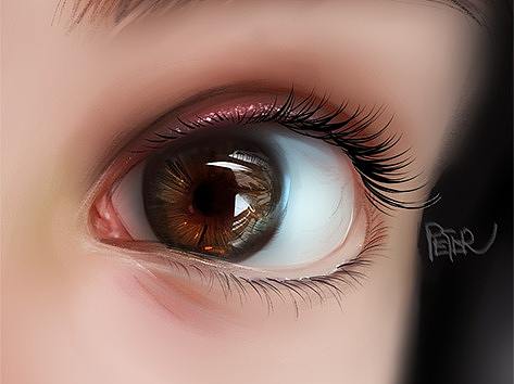 给学生画个示范。