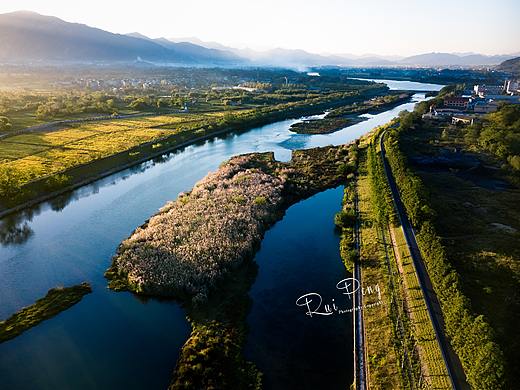 松阴溪 茅草日落 确实有光影的照片看着更有味道