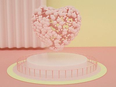 LOVE粒子动画c4d建模渲染临摹（个人主页-ZMzk1Mjc4NjA=） - 产品 - 站酷设计师木尧月原创素材 - 站酷ZCOOL