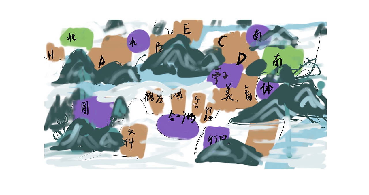 《鐘靈毓秀》——學(xué)校地圖設(shè)計（圖ZMjY3NDI4MTI4） - 其他平面 - 站酷設(shè)計師白兔糖唐原創(chuàng)素材 - 站酷ZCOOL