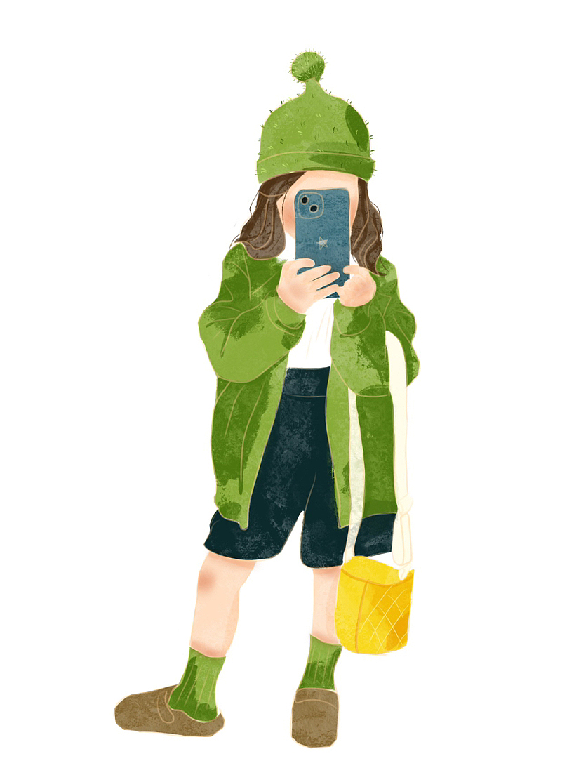 人物插画 全身相照片转插画