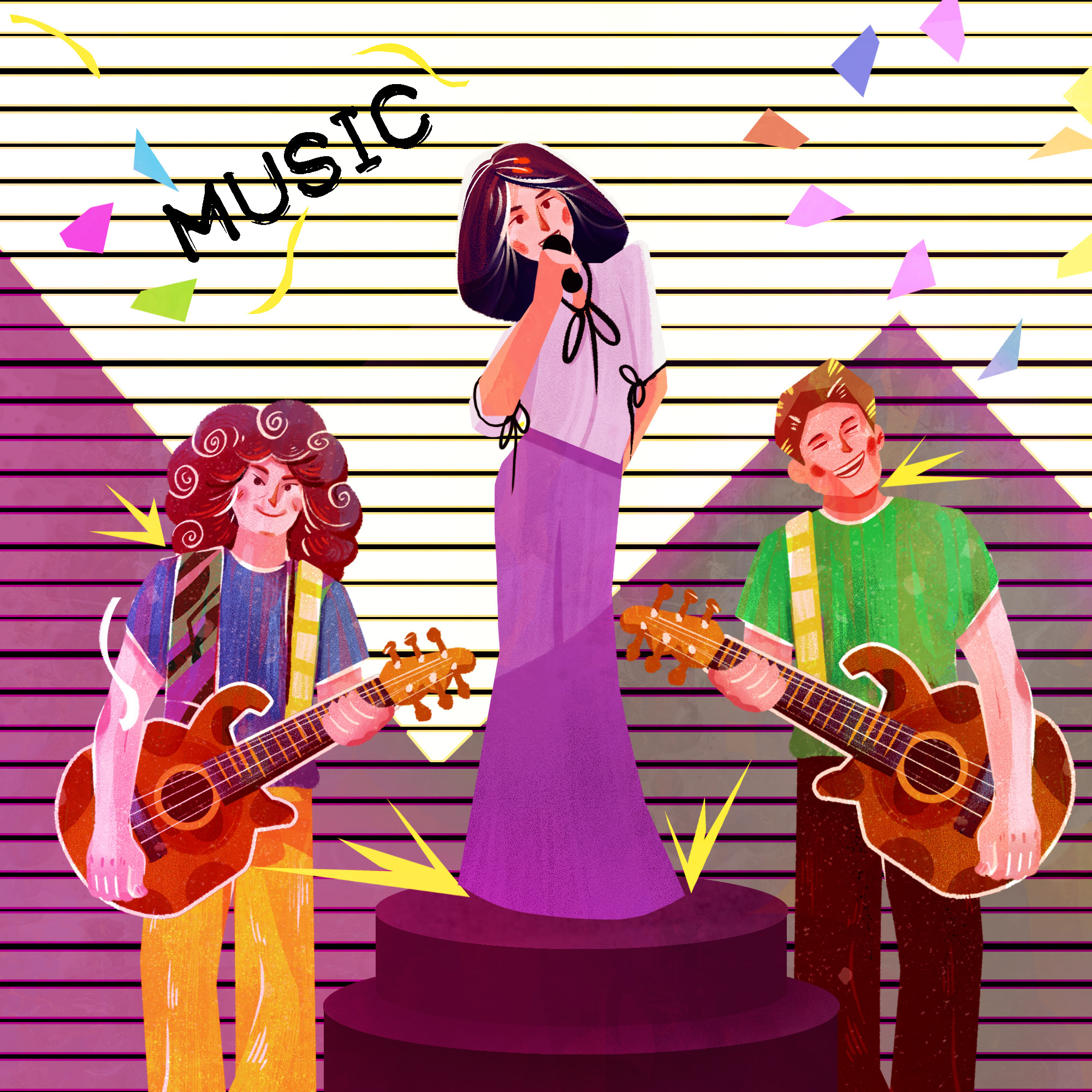 降落伞乐队专辑封面插画