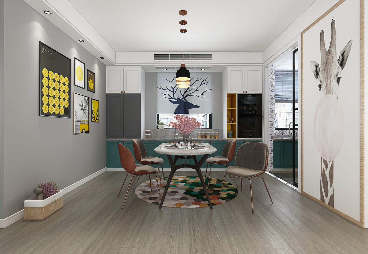 混搭風(fēng)格客餐廳（圖ZMjMyNDM4NDIw） - 家裝設(shè)計(jì) - 站酷設(shè)計(jì)師13225818589林瀟原創(chuàng)素材 - 站酷ZCOOL