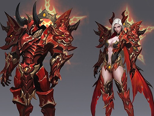 原创2个解封写实类铠甲战士人物设定