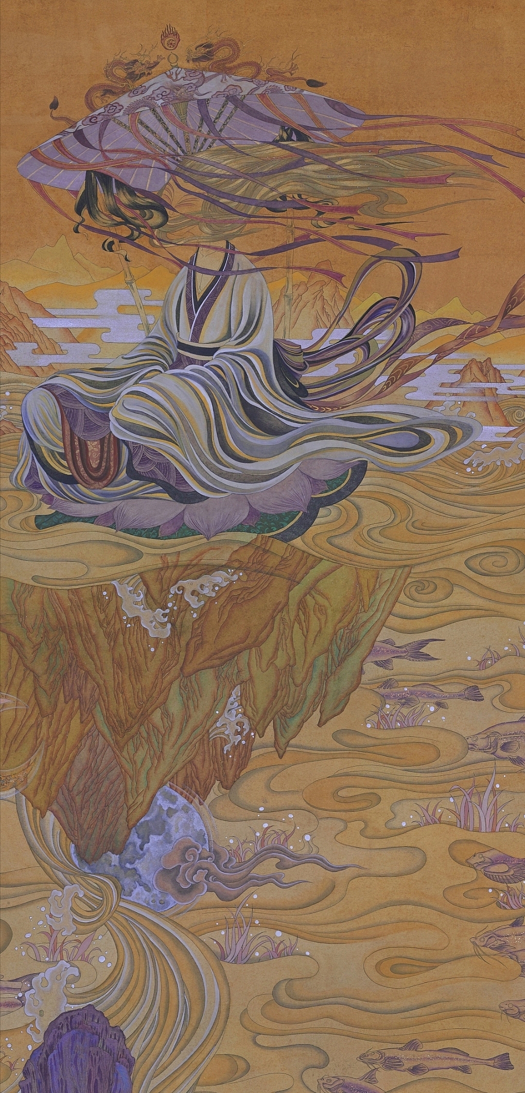 国画工笔|楚辞九歌系列·河伯