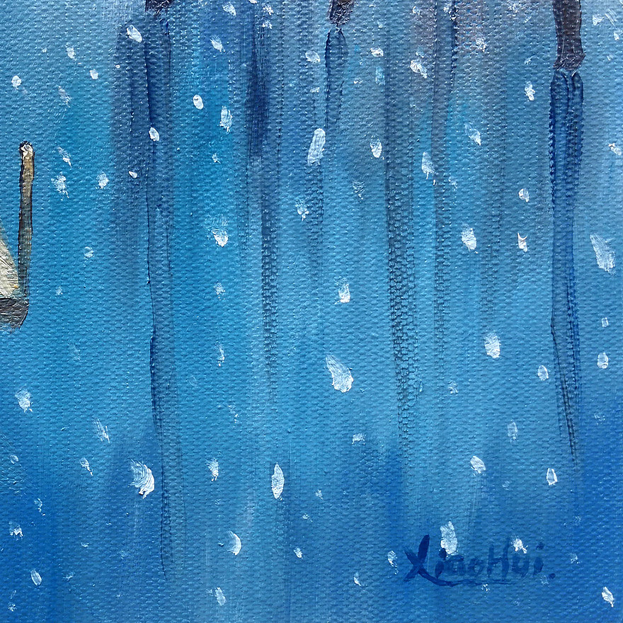 《落雪》原创布面油画（图ZNzI5MTg4NzY=） - 绘画 - 站酷设计师MIMIMOO米店原创素材 - 站酷ZCOOL
