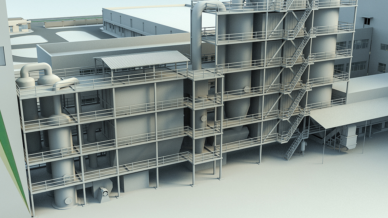 简约风格的厂区渲染效果图（图ZMTgwMTc4MjYw） - 场景 - 站酷设计师Napty原创素材 - 站酷ZCOOL