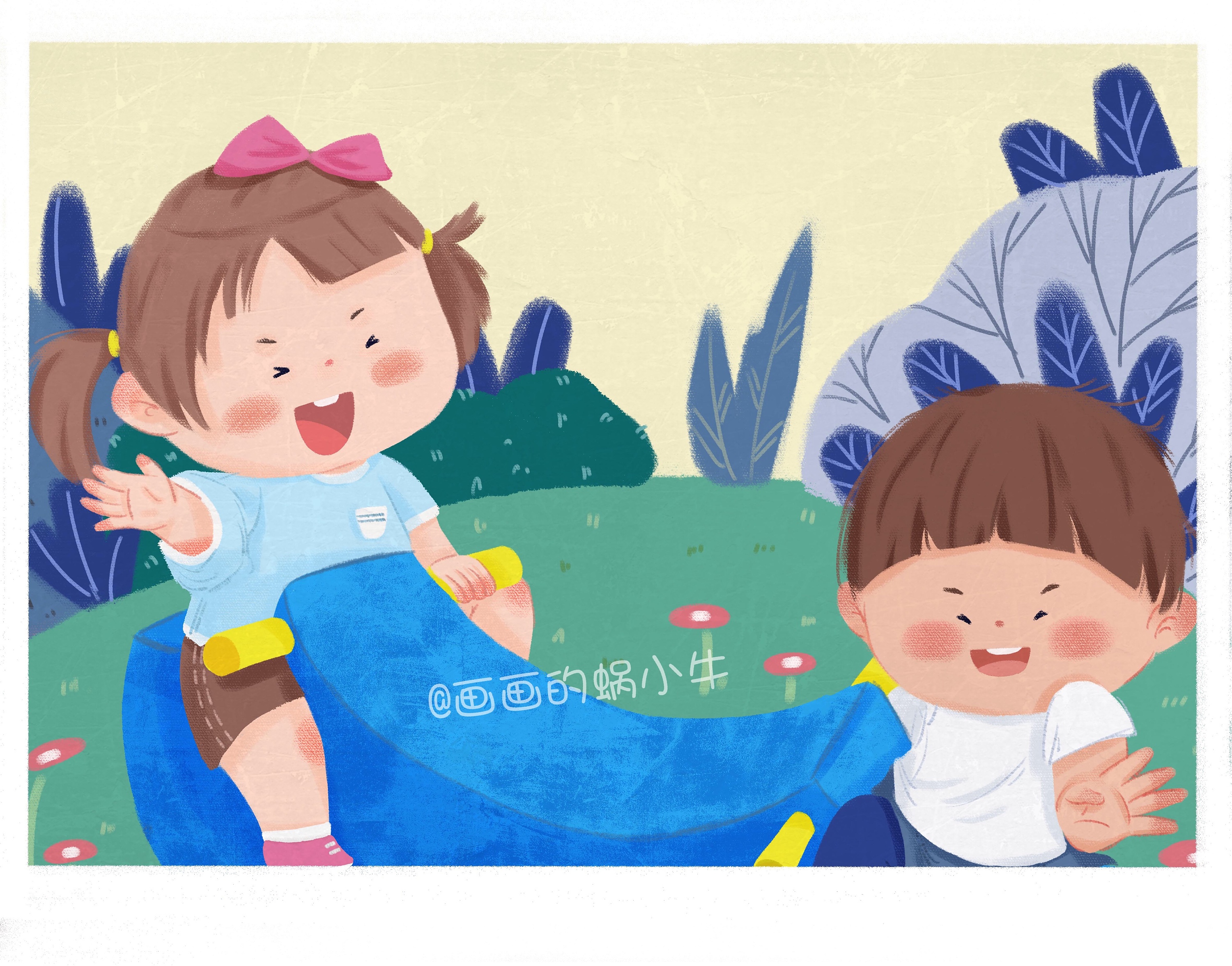 儿插| 95崽幼儿园记录|插画|儿童插画|画画的蜗小牛 - 原创作品