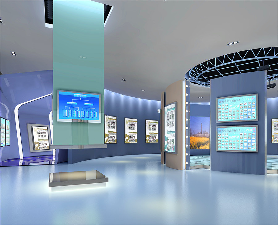 郑州电力展厅设计，办公空间设计（图ZMTY4NjMzMzI=） - 家装设计 - 站酷设计师李铭人原创素材 - 站酷ZCOOL