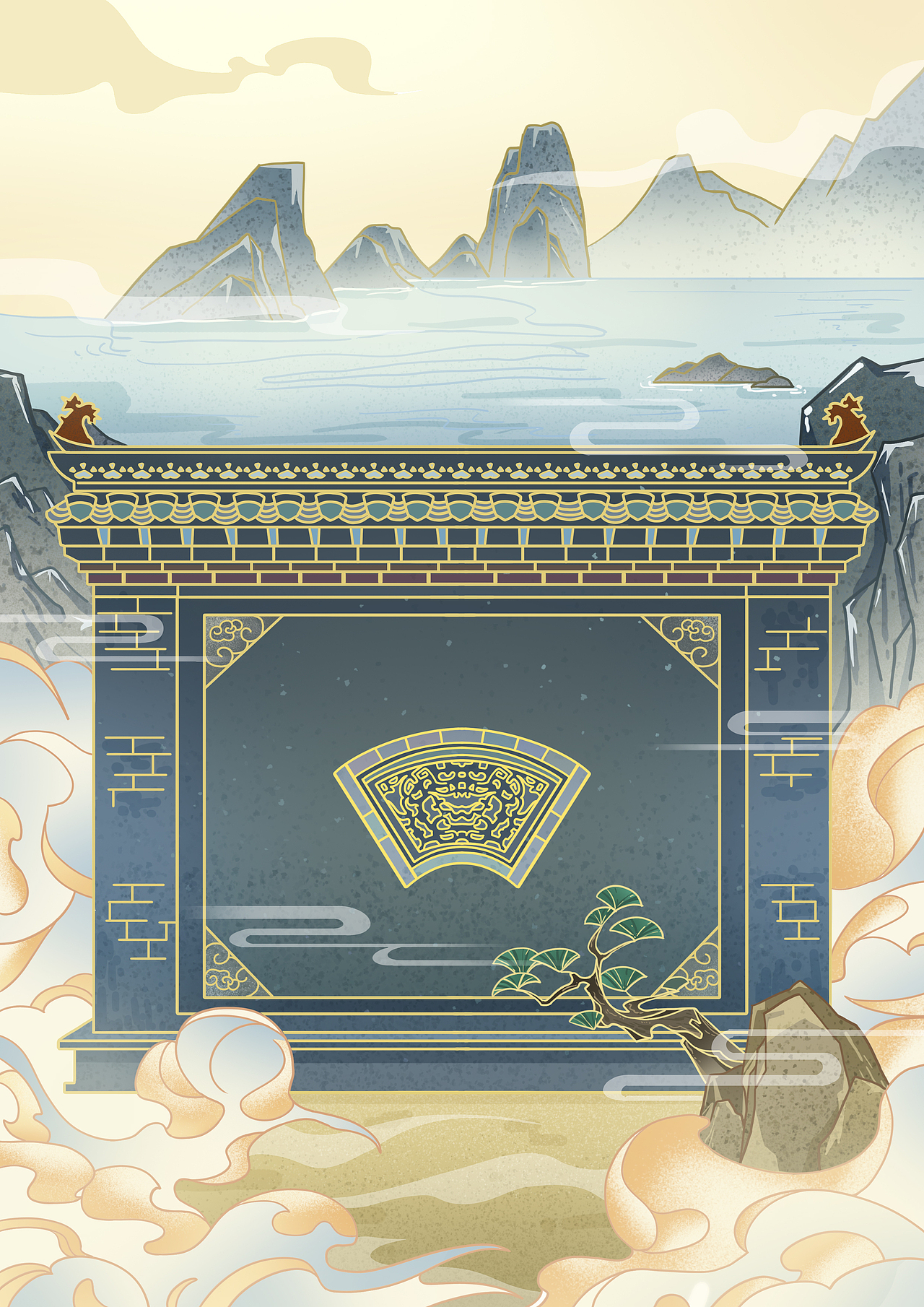 徽派建筑系列插画（图ZMzA4MjA1MDE2） - 创作习作 - 站酷设计师李慢慢_原创素材 - 站酷ZCOOL