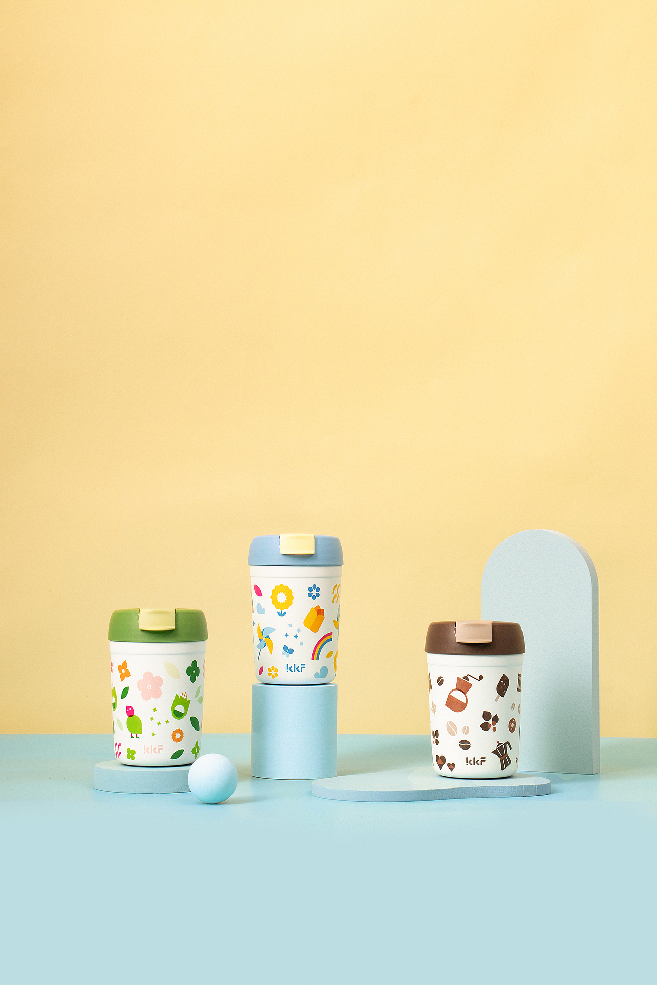 保温杯插画系列