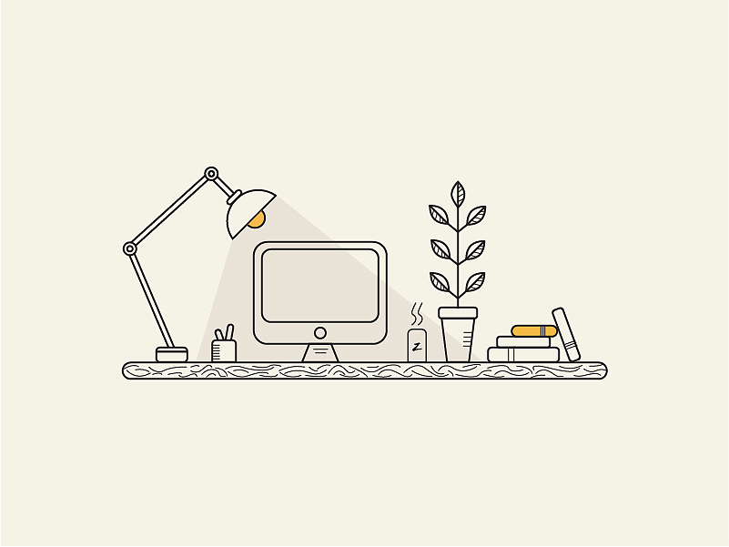 那些电脑桌（图ZODkwMDkwMjQ=） - 创作习作 - 站酷设计师呆呆志原创素材 - 站酷ZCOOL