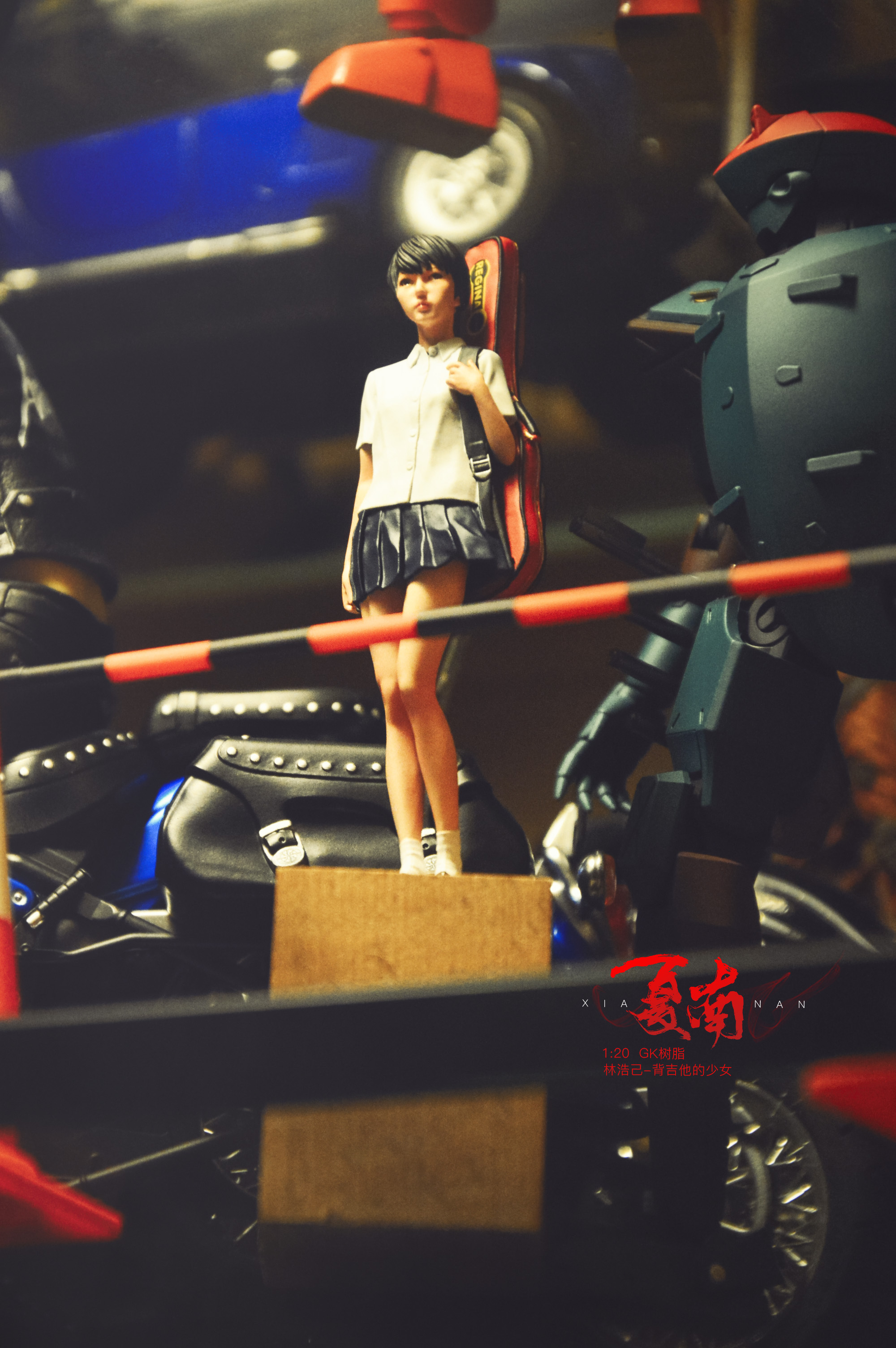 1:20 林浩己 gk人形 背吉他的少女>|手工艺|手办