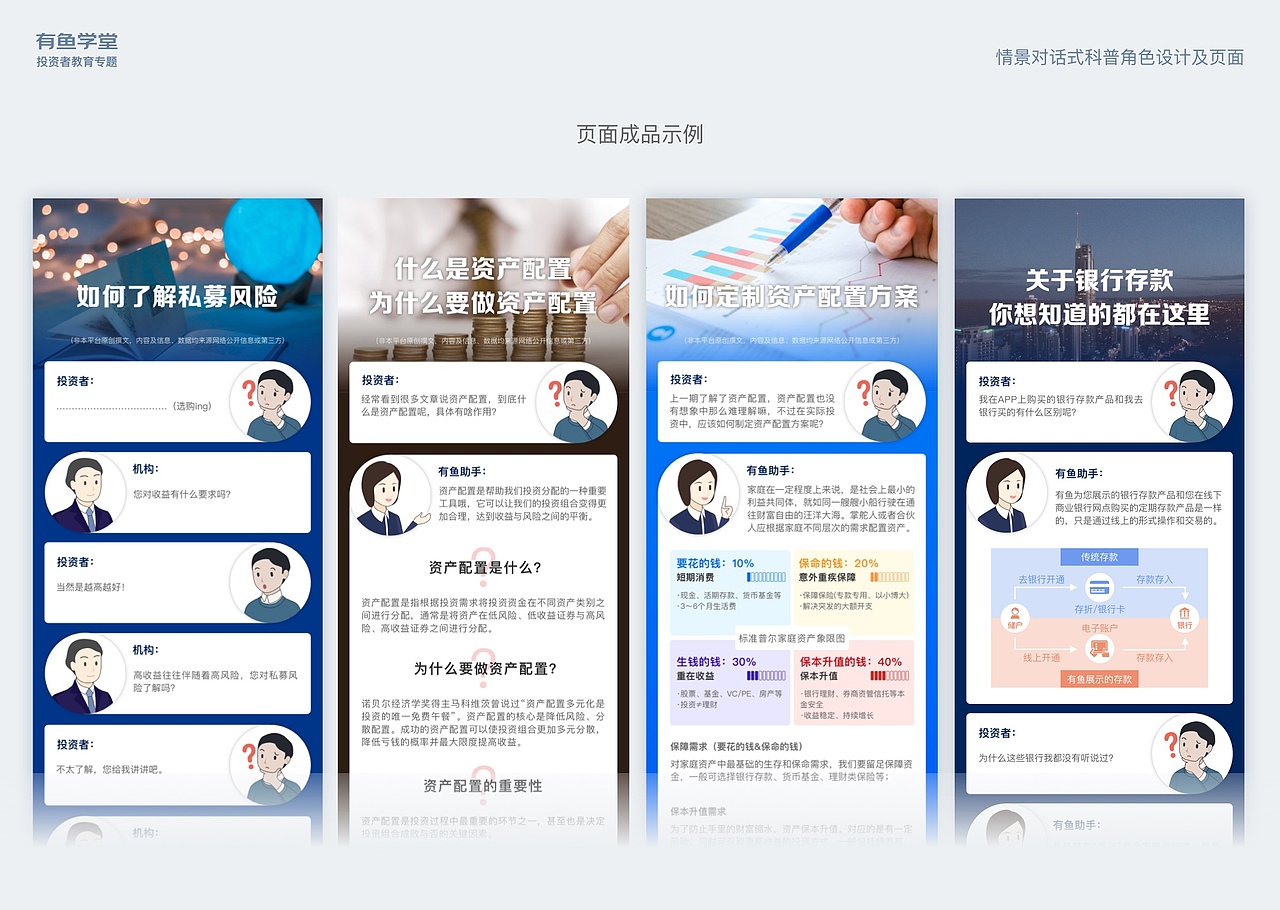 金融投教类专题 角色设定和页面设计（图ZMjYwOTAzMTIw） - 运营设计 - 站酷设计师卷不起来的HSQ原创素材 - 站酷ZCOOL