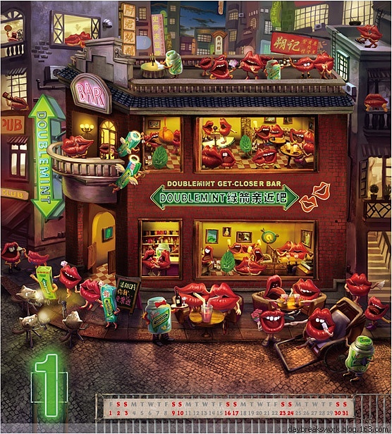 箭牌集团2010年历《箭牌糖人街》(图ZNDYxMjgw) - 商业插画 - 站酷设计师银河电波原创素材 - 站酷ZCOOL