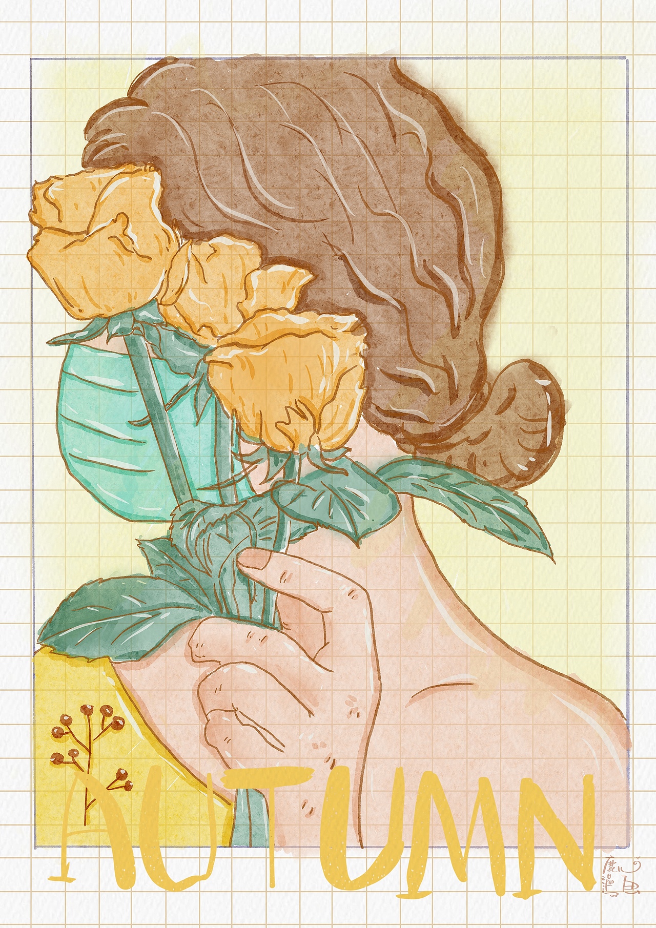 被疫情偷走的春夏秋冬系列插画（图ZMjk3ODA0MjQw） - 商业插画 - 站酷设计师鹿儿漫画原创素材 - 站酷ZCOOL