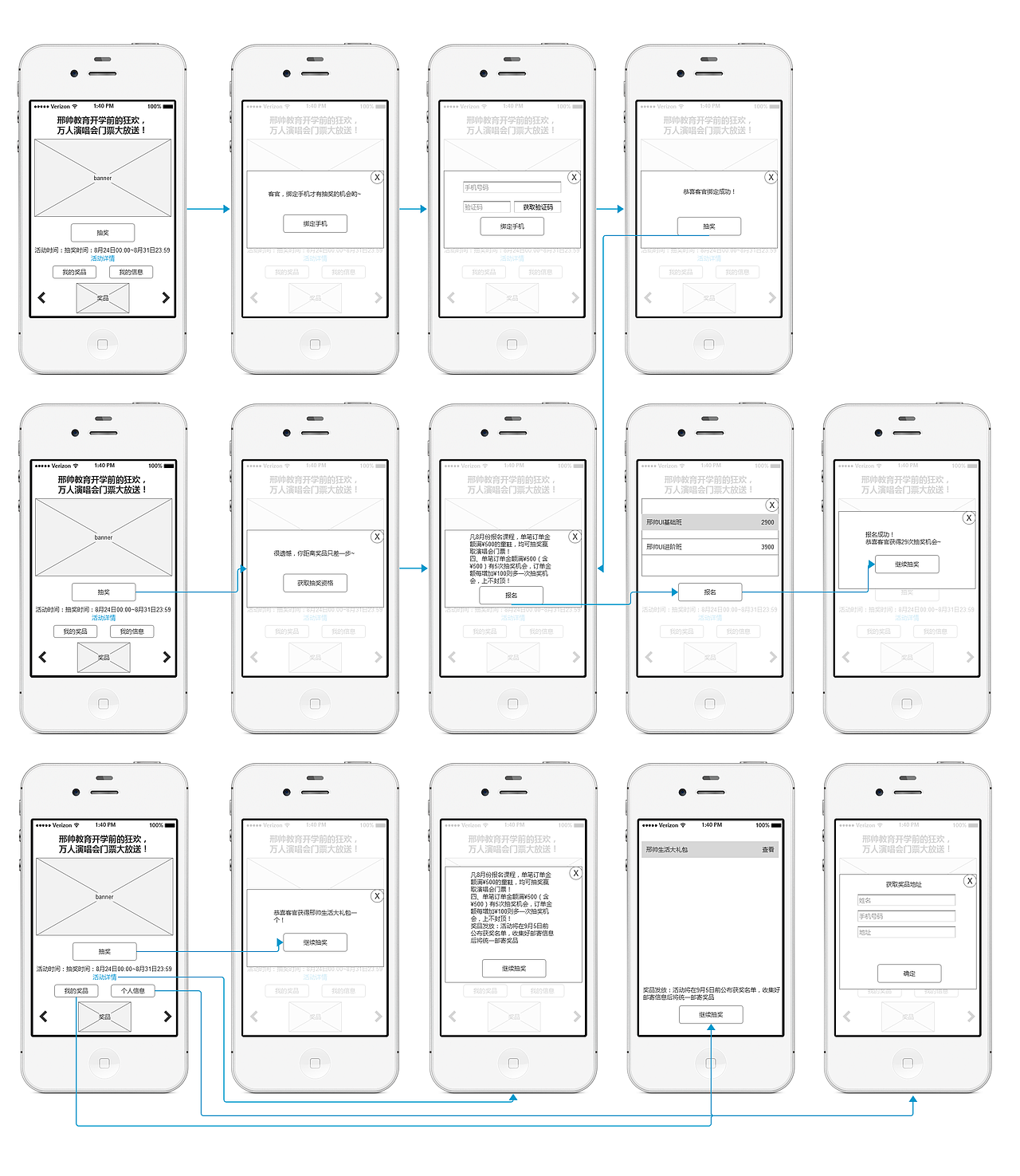 UI设计ARP原型图设计手稿app移动端