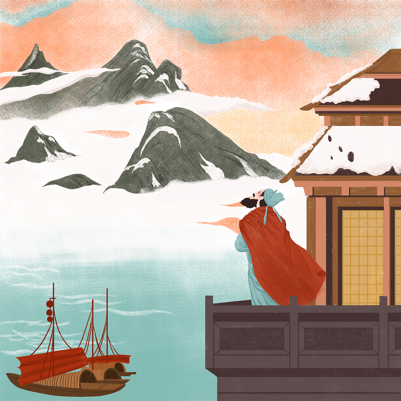 唐诗主题插画毕业设计