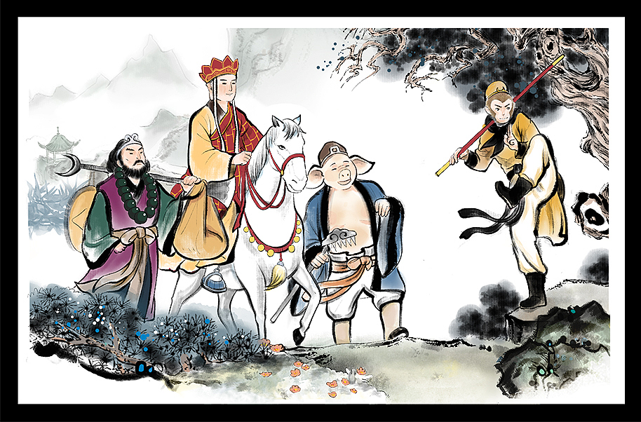西游记（图ZMTQxMDI3Nzky） - 商业插画 - 站酷设计师果冻文化工作室原创素材 - 站酷ZCOOL