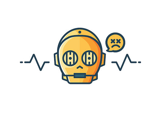 临摹机器人小插画