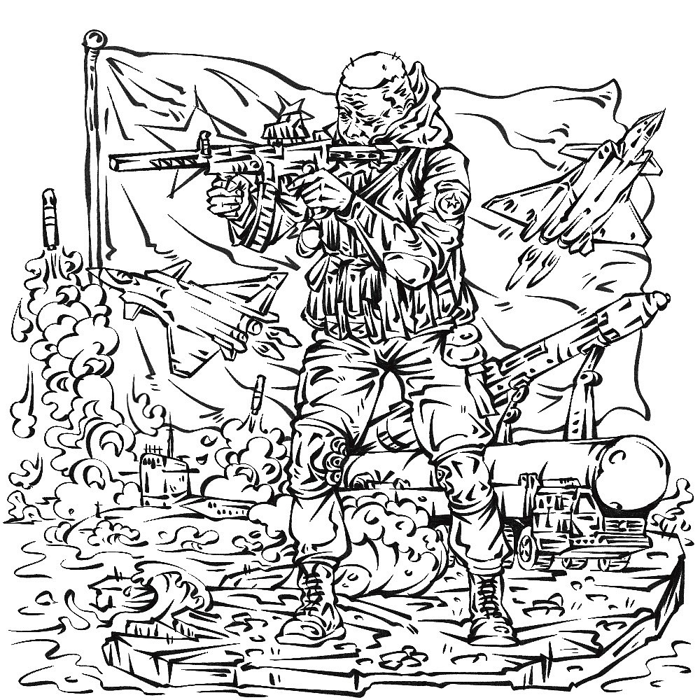 中国军人插画(过去 现在 未来)