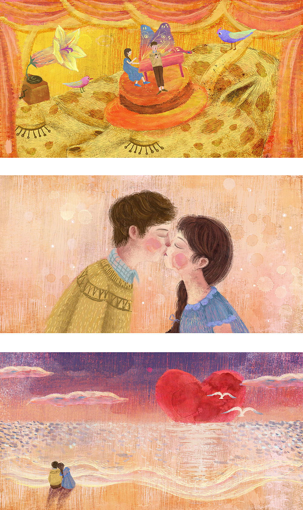 江苏卫视《我们相爱吧》宣传片插画（图ZMjc0ODA2MTI=） - 商业插画 - 站酷设计师张王哲原创素材 - 站酷ZCOOL