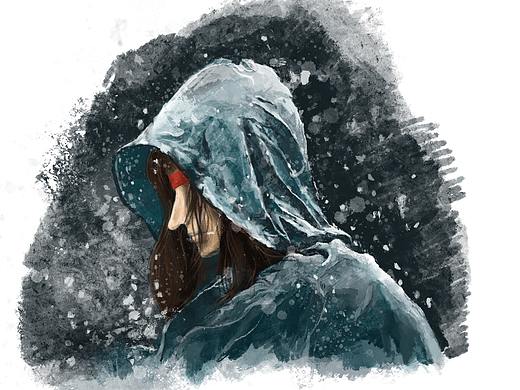 雨衣女孩（个人主页-ZNTgxNDg1NjQ=） - 创作习作 - 站酷设计师呆萌的加菲小喵原创素材 - 站酷ZCOOL